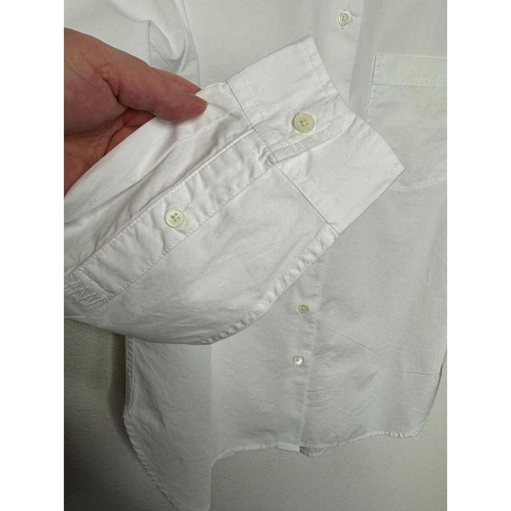 Madewell Small Easy Shirt White Cotton Poplin Button Front Relaxed Pocket NWT - Picture 3 of 8